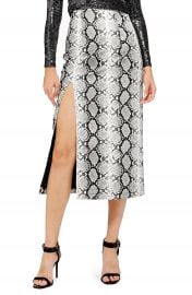 Topshop Snake Print Faux Leather Midi Skirt   Nordstrom at Nordstrom