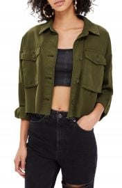 Topshop Sonny Raw Hem Shacket  Regular  amp  Petite    Nordstrom at Nordstrom