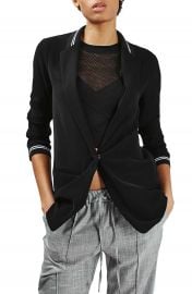 Topshop Sporty Stripe Trim Boyfriend Blazer at Nordstrom