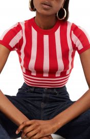 Topshop Stripe Crop Top   Nordstrom at Nordstrom