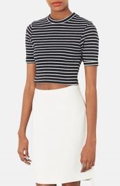 Topshop Stripe Crop Top at Nordstrom