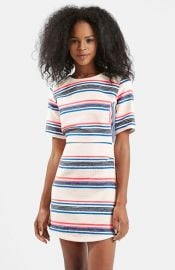 Topshop Stripe Jacquard A-Line Dress at Nordstrom