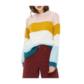 Topshop Sweaters Topshop Colorblock Knit Pullover Poshmark at Poshmark