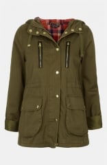 Topshop Talbot Elbow Patch Parka at Nordstrom