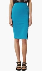 Topshop Textured Pencil Skirt in Turquoise at Nordstrom