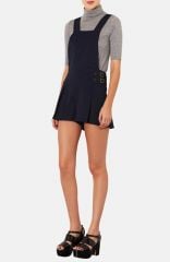 Topshop Textured Pinafore Romper at Nordstrom