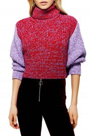 Topshop Three Color Roll Neck Sweater   Nordstrom at Nordstrom