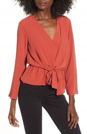 Topshop Tiffany Asymmetrical Blouse at Nordstrom