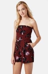 Topshop Tropical Bandeau Playsuit at Nordstrom