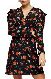 Topshop Tulip Ruched Waist Minidress   Nordstrom at Nordstrom