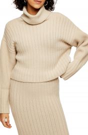 Topshop Turn Back Crop Turtleneck Sweater   Nordstrom at Nordstrom