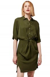 Topshop Twist Front Shirtdress at Nordstrom