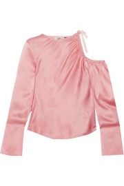 Topshop Unique   Lambeth cutout silk-jacquard blouse at Net A Porter