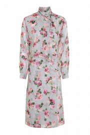 Topshop Unique Aubrey draped floral-print silk crepe de chine dress at Net A Porter