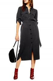 Topshop Utility Midi Shirtdress   Nordstrom at Nordstrom