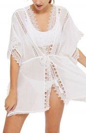 Topshop V-Neck Cover-Up Caftan at Nordstrom