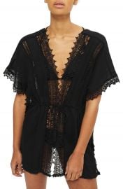 Topshop V-Neck Cover-Up Caftan at Nordstrom