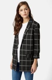 Topshop Windowpane Boyfriend Blazer at Nordstrom