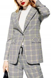 Topshop Windowpane Check Suit Jacket   Nordstrom at Nordstrom