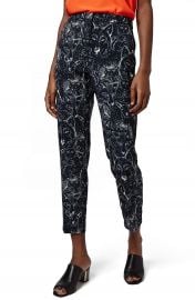 Topshop Wolf Print Cigarette Leg Trousers at Nordstrom