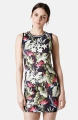 Topshop and39Island Lifeand39 Tropical Print Body-Con Dress at Nordstrom