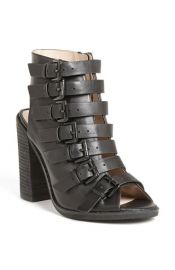 Topshop and39Raggedand39 Multi Buckle Bootie at Nordstrom