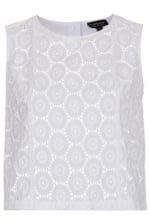 Topshop cotton broderie top at Topshop