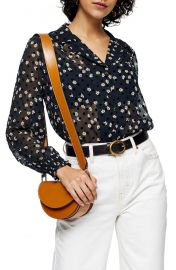 Topshop flock daisy semi sheer blouse at Nordstrom