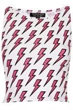 Topshop lightning bolt crop top at Topshop