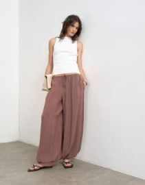 Topshop modal balloon leg pants in chocolate | ASOS at ASOS