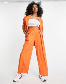 Topshop relaxed pants in orange at ASOS