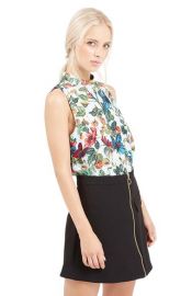 TopshopFloral Print High Neck Shell at Nordstrom