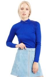 TopshopRibbedLong Sleeve Crop Top at Nordstrom