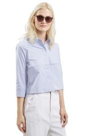 TopshopStripe Crop Shirt at Nordstrom