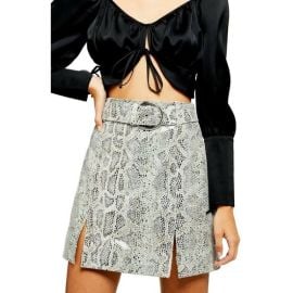 Topshopo Snake Print Skirt at Nordstrom