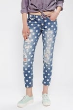 Torn Polka dot Jeans at Urban Outfitters