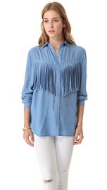 Torn by Ronny Kobo Lola Fringe Shirt at Shopbop