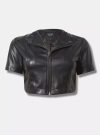 Torrid Faux Leather Short Sleeve Cropped Moto Jacket at Torrid