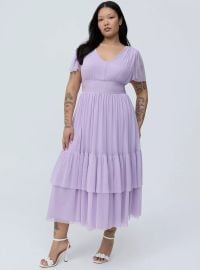 Torrid Flutter Sleeve Tulle Maxi Dress at Torrid