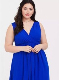 Torrid Maxi Chiffon High Low Dress in Electric blue at Torrid