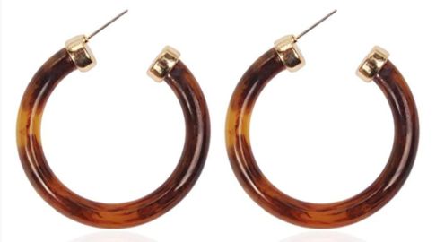 Tortoise Harper Hoops at Accessory Concierge