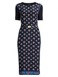 Tory Burch - Floral Belted Merino Wool Sheath Dress at Saks Fifth Avenue