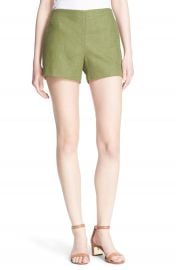 Tory Burch   x27 Amber  x27  Linen Blend Shorts at Nordstrom