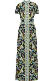 Tory Burch  Printed silk-chiffon maxi dress at Net A Porter