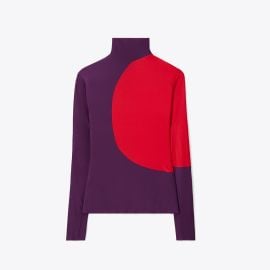 Tory Burch Colorblock Long Sleeve Jersey Top at Tory Burch