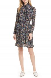 Tory Burch Deneuve Floral Long Sleeve Shirtdress   Nordstrom at Nordstrom