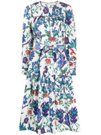 Tory Burch Floral Print midi-dress - Farfetch at Farfetch