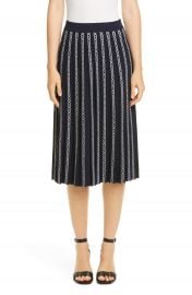 WornOnTV: Cecilia’s navy chain print skirt on Good Morning America ...