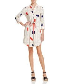 Tory Burch Geo Print Drawstring Shirt Dress - 100  Bloomingdale  039 s Exclusive at Bloomingdales