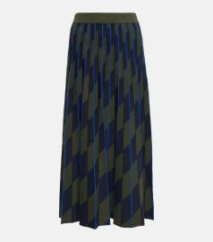 Tory Burch Jacquard pleated midi skirt at Mytheresa